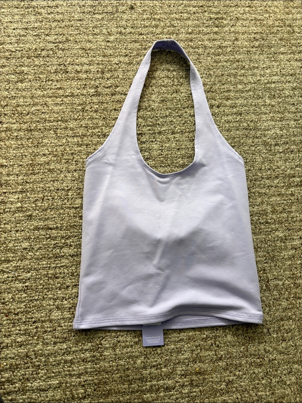 Sleeveless Halter Tank Top - Lavender